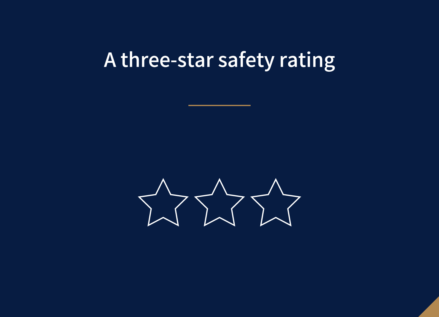 A three-star safety rating